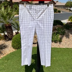 Per se checked crop pants